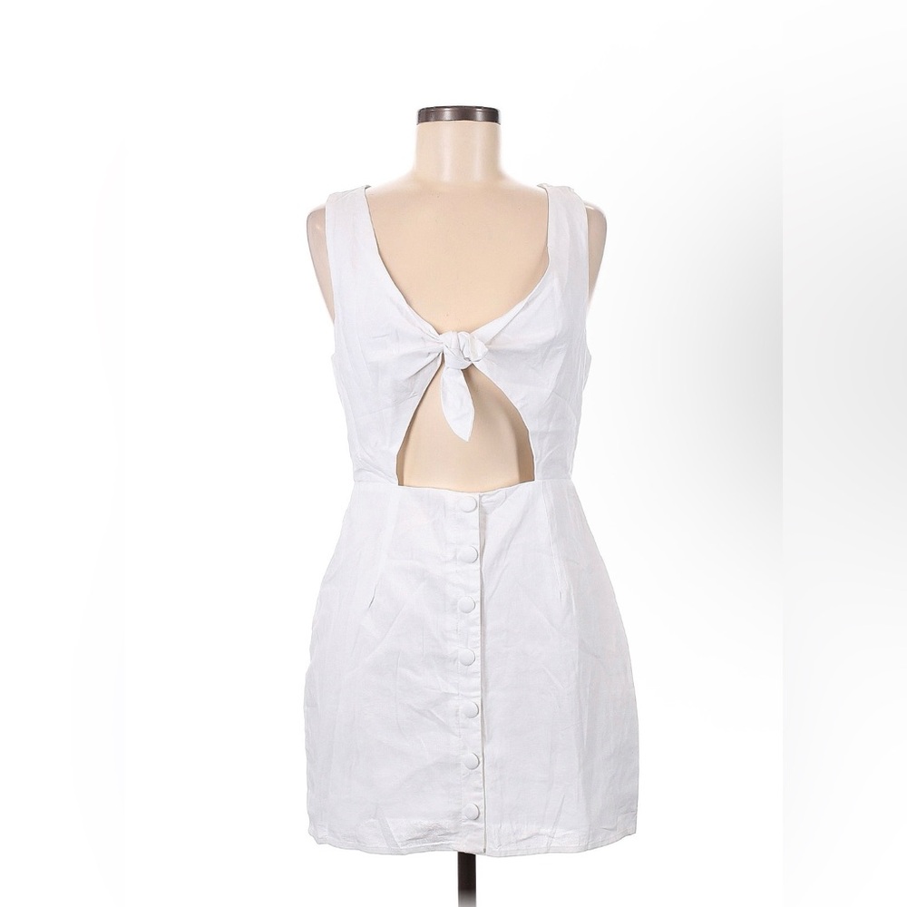 Superdown White Backless Dress - image 1
